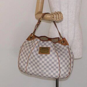 LOUIS VUITTON Damier Azur Galliera PM Shoulder Bag N55215 LV Auth fm4849